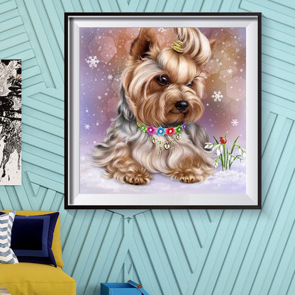 Dog - Full Round Drill Diamond Painting 30*30CM