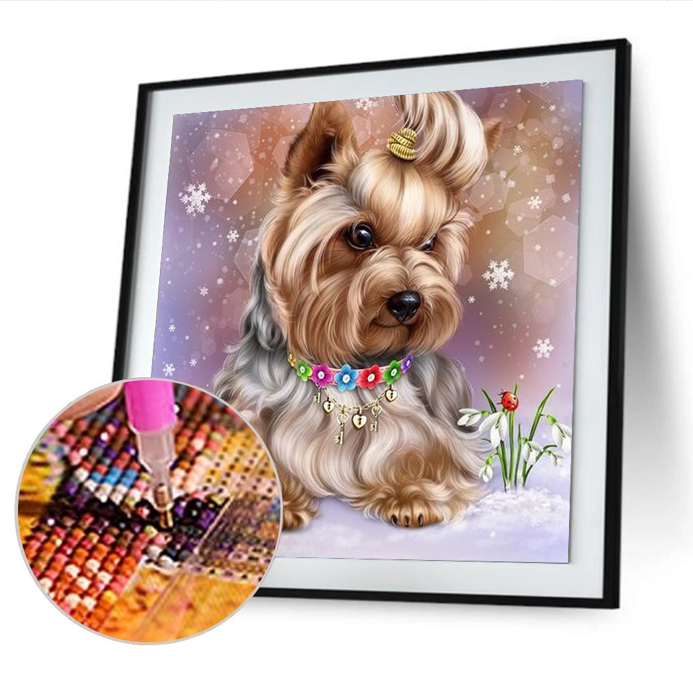 Dog - Full Round Drill Diamond Painting 30*30CM