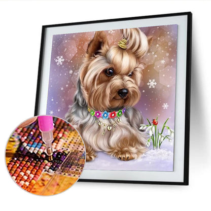 Dog - Full Round Drill Diamond Painting 30*30CM