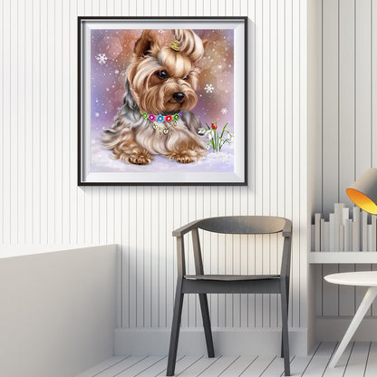 Dog - Full Round Drill Diamond Painting 30*30CM