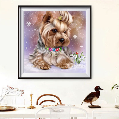 Dog - Full Round Drill Diamond Painting 30*30CM