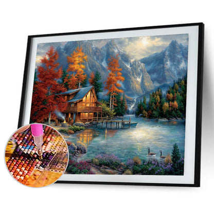 Mountain River - Full Round Drill Diamond Painting 50*40CM