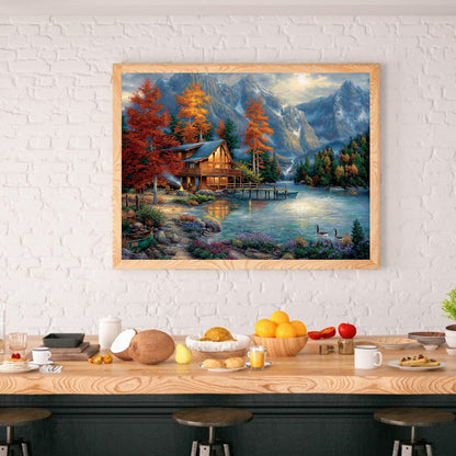 Mountain River - Full Round Drill Diamond Painting 50*40CM