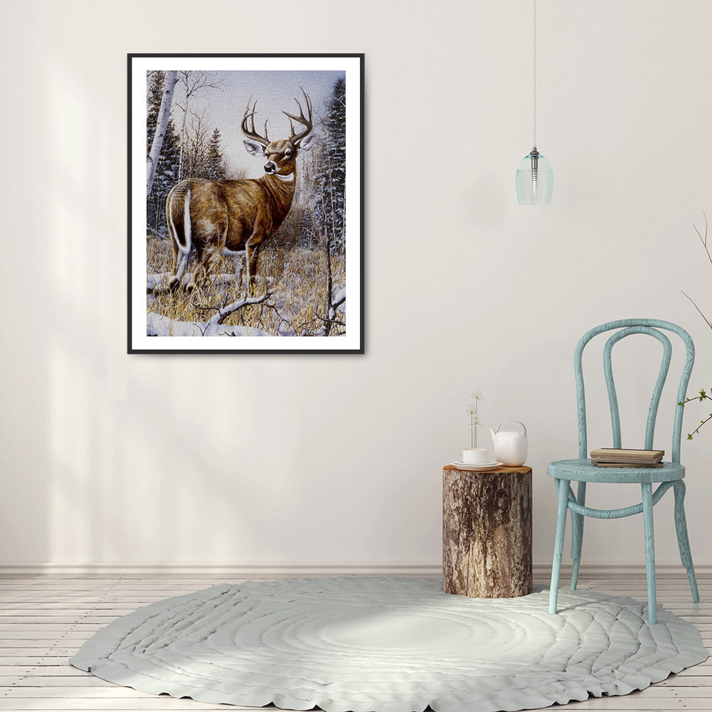 Deer - Full Round Drill Diamond Painting 30*40CM