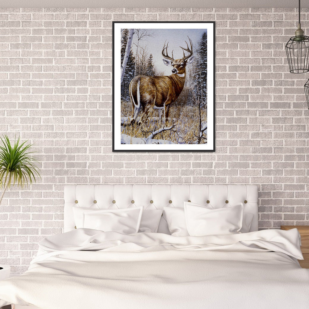 Deer - Full Round Drill Diamond Painting 30*40CM