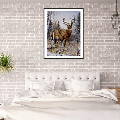 Deer - Full Round Drill Diamond Painting 30*40CM