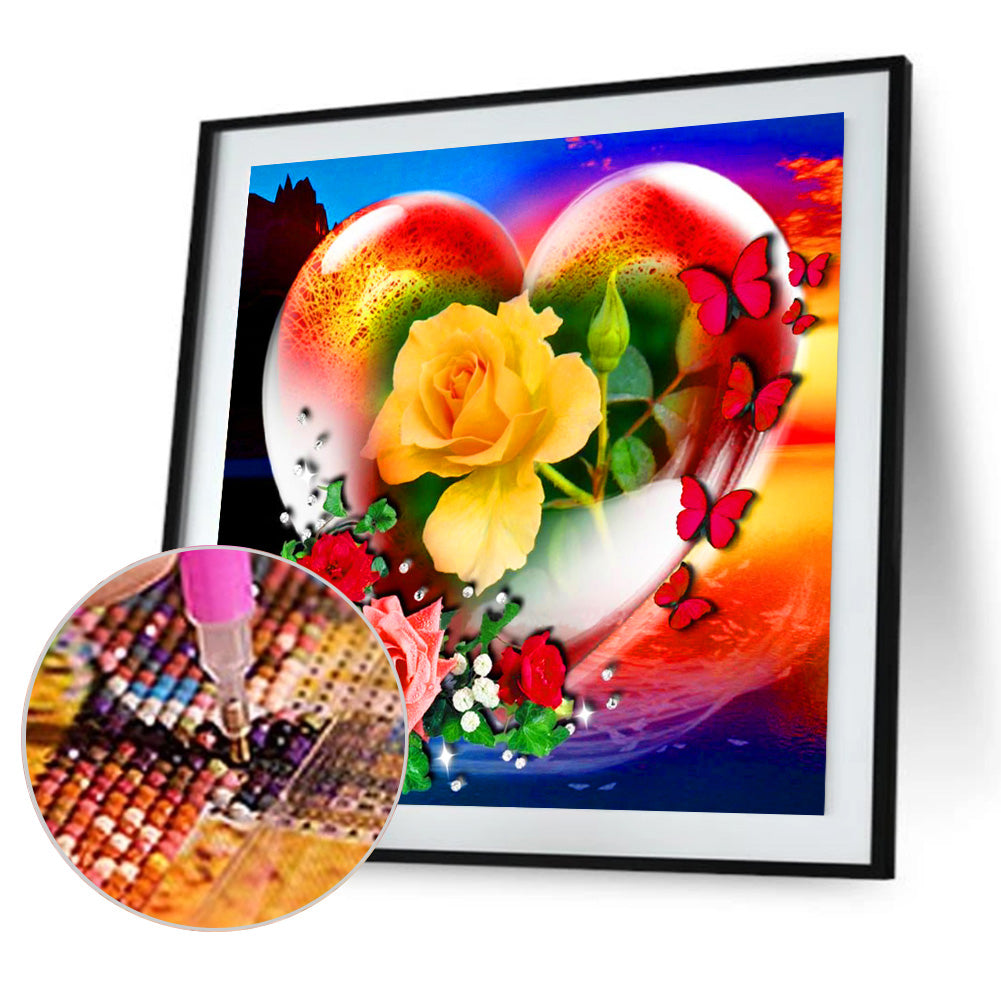 Love Rose - Full Round Drill Diamond Painting 30*30CM