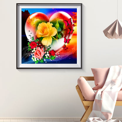 Love Rose - Full Round Drill Diamond Painting 30*30CM