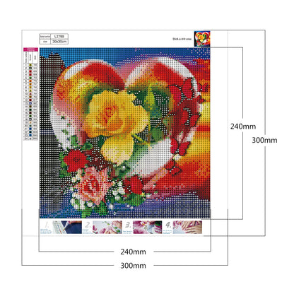 Love Rose - Full Round Drill Diamond Painting 30*30CM