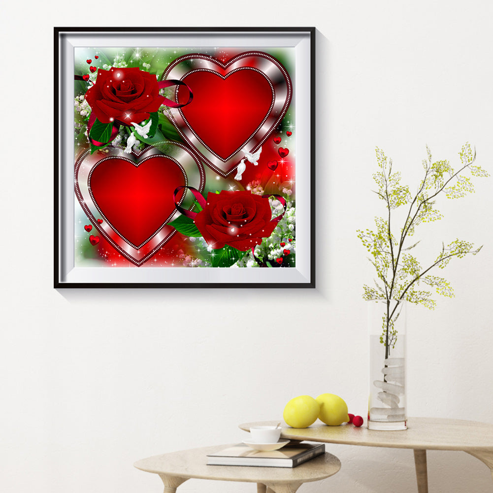 Love Rose - Full Round Drill Diamond Painting 30*30CM