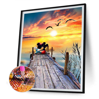 Sunset Mouses - Full Round Drill Diamond Painting 30*40CM