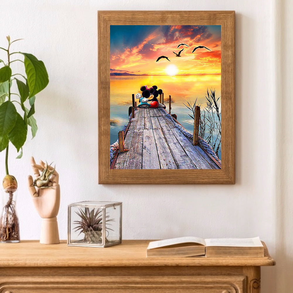 Sunset Mouses - Full Round Drill Diamond Painting 30*40CM