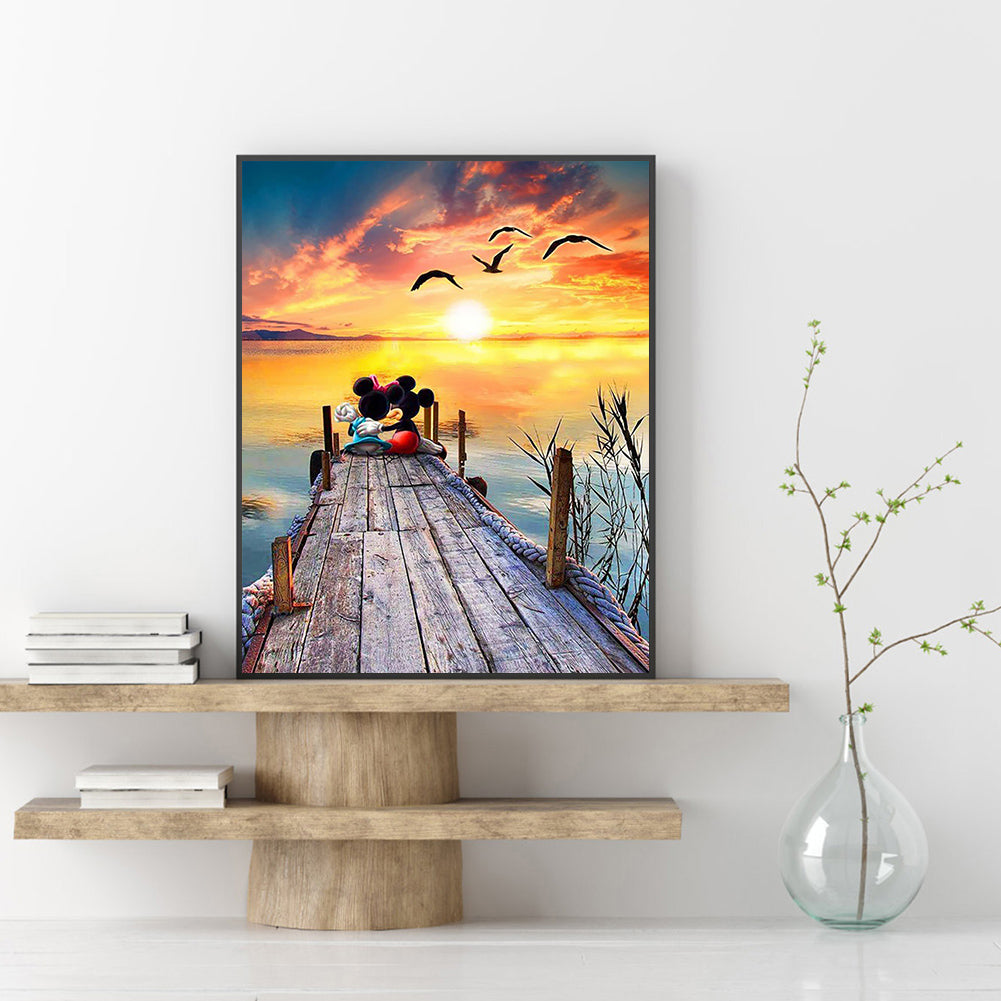 Sunset Mouses - Full Round Drill Diamond Painting 30*40CM