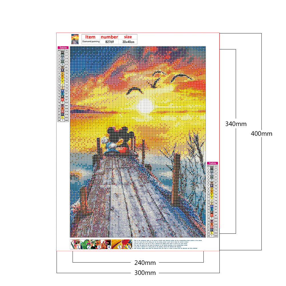 Sunset Mouses - Full Round Drill Diamond Painting 30*40CM