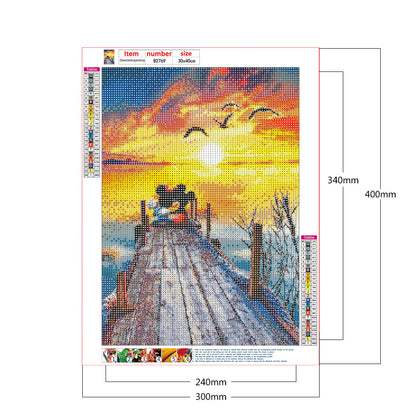 Sunset Mouses - Full Round Drill Diamond Painting 30*40CM