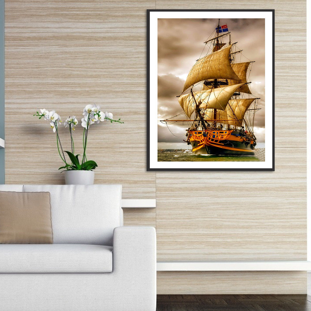 Ship - Full Round Drill Diamond Painting 30*40CM