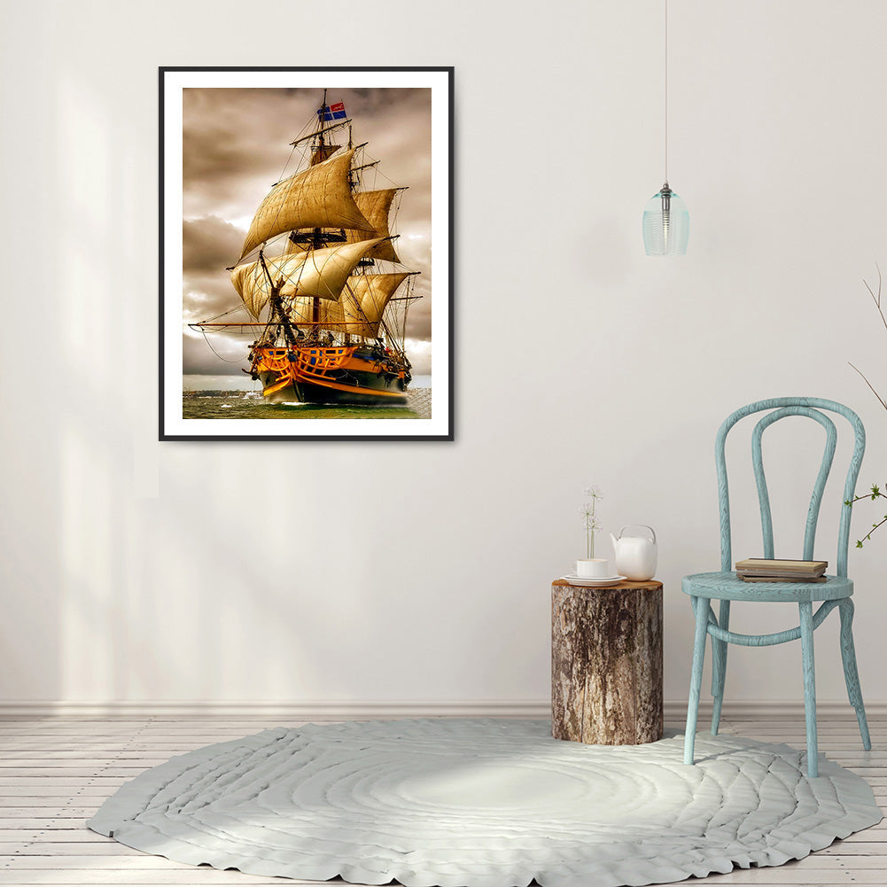 Ship - Full Round Drill Diamond Painting 30*40CM