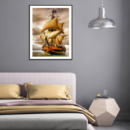 Ship - Full Round Drill Diamond Painting 30*40CM