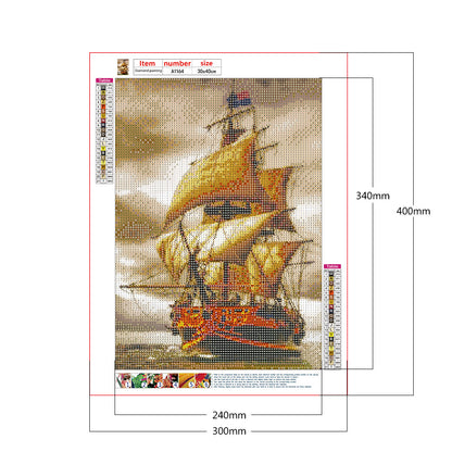 Ship - Full Round Drill Diamond Painting 30*40CM