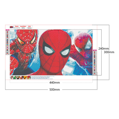 Spider Man - Full Round Drill Diamond Painting 50*30CM