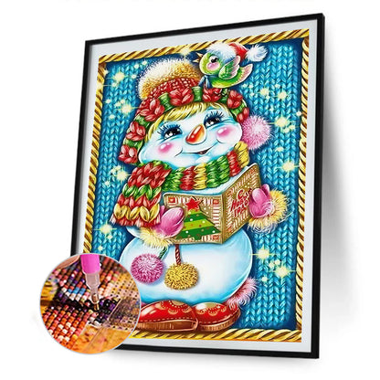 Snowman - Full Round Drill Diamond Painting 30*45CM