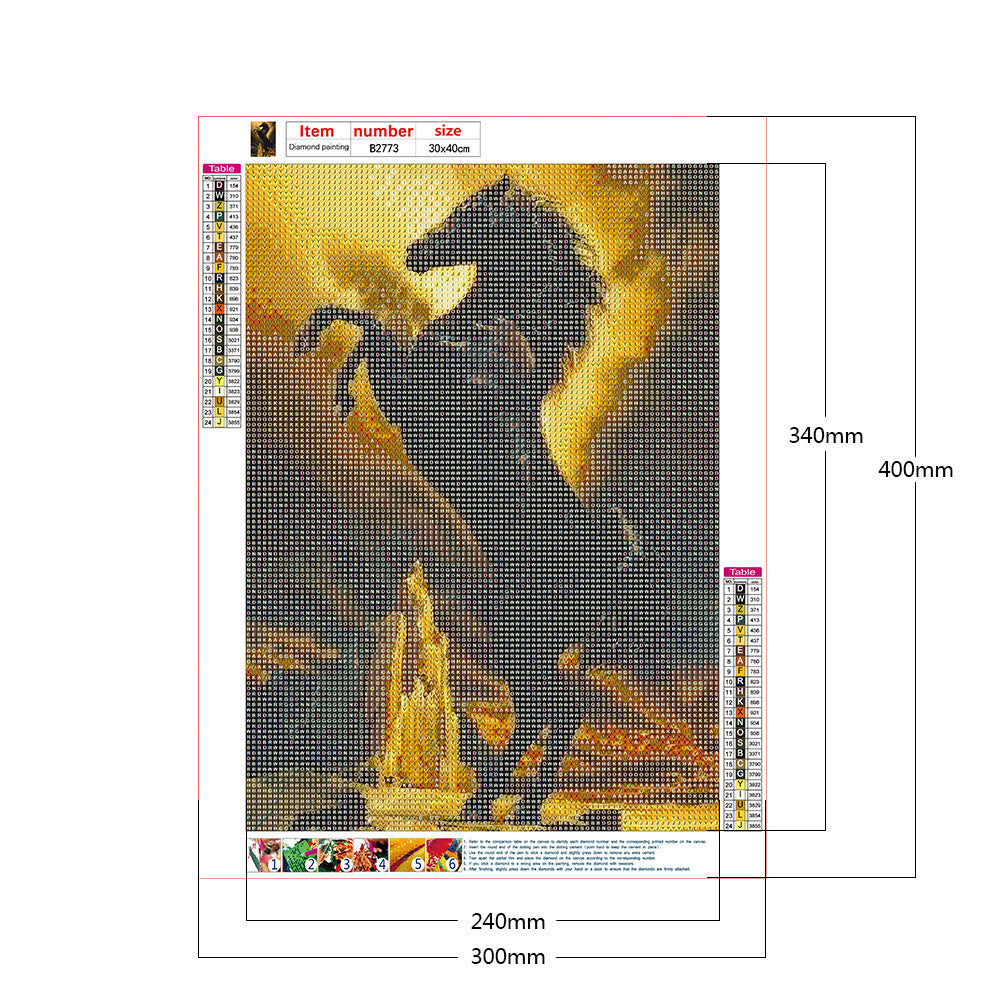 Horse - Full Round Drill Diamond Painting 30*40CM