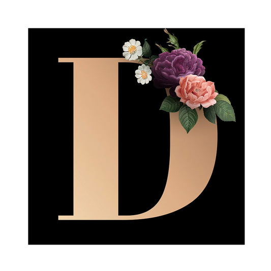 Flower Letter - Full Round Drill Diamond Painting 30*30CM