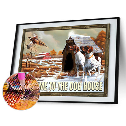 Welcome Kennel - Full Round Drill Diamond Painting 45*35CM