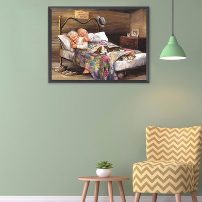 Old Couple - Full Square Drill Diamond Painting 40*30CM