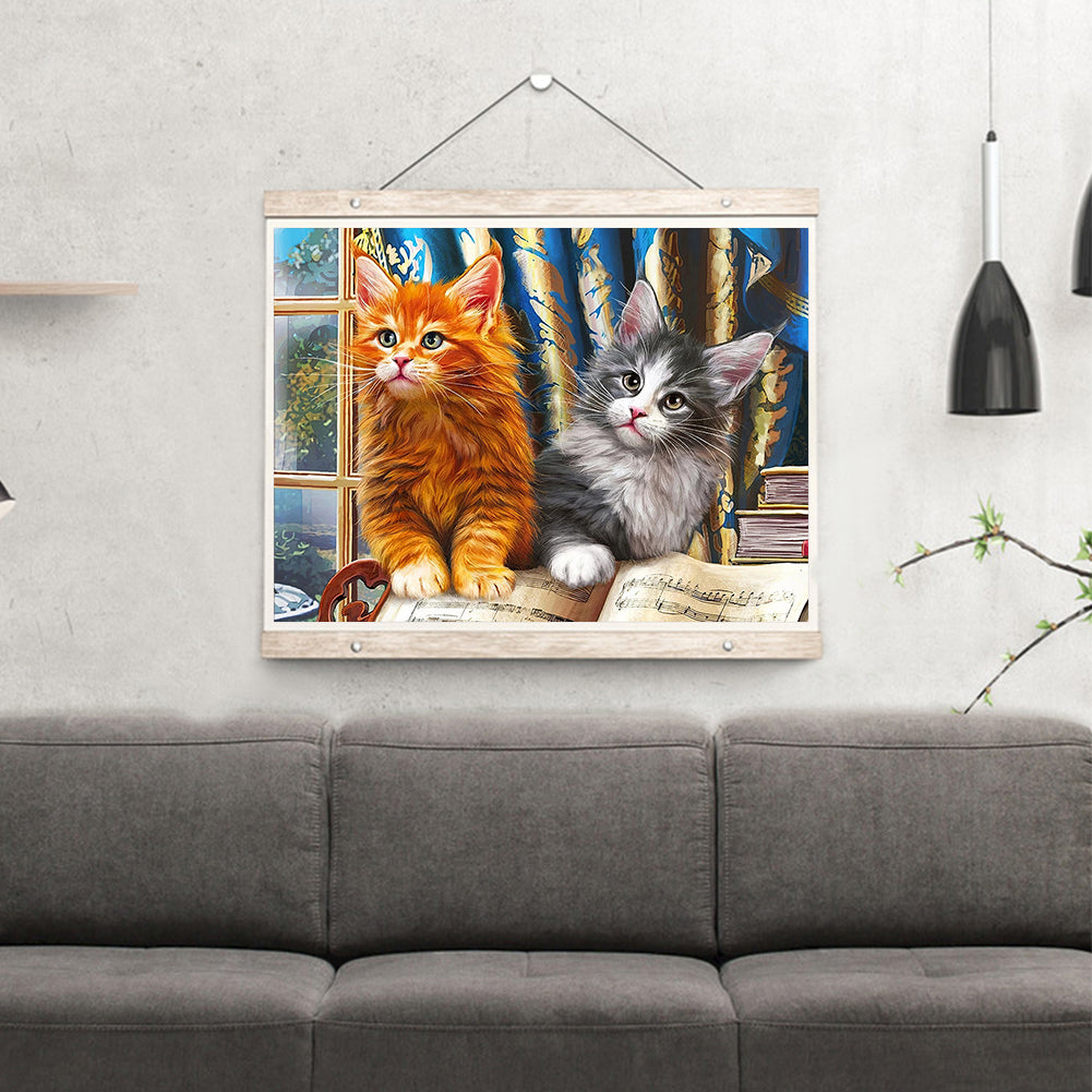 Cat - Full Round Drill Diamond Painting 40*30CM