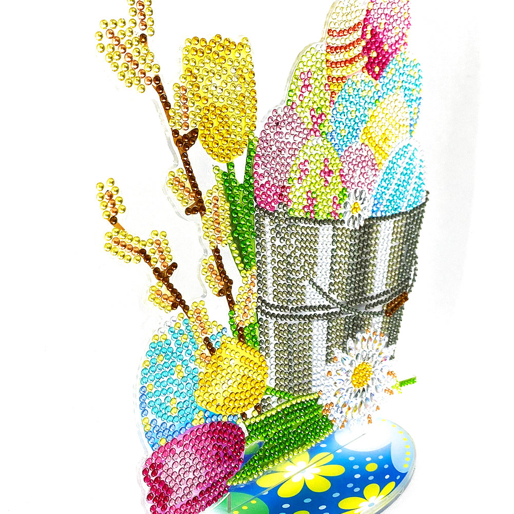 5D Diamond Painting Desktop Ornament DIY Easter Rhinestone Mosaic Crafts