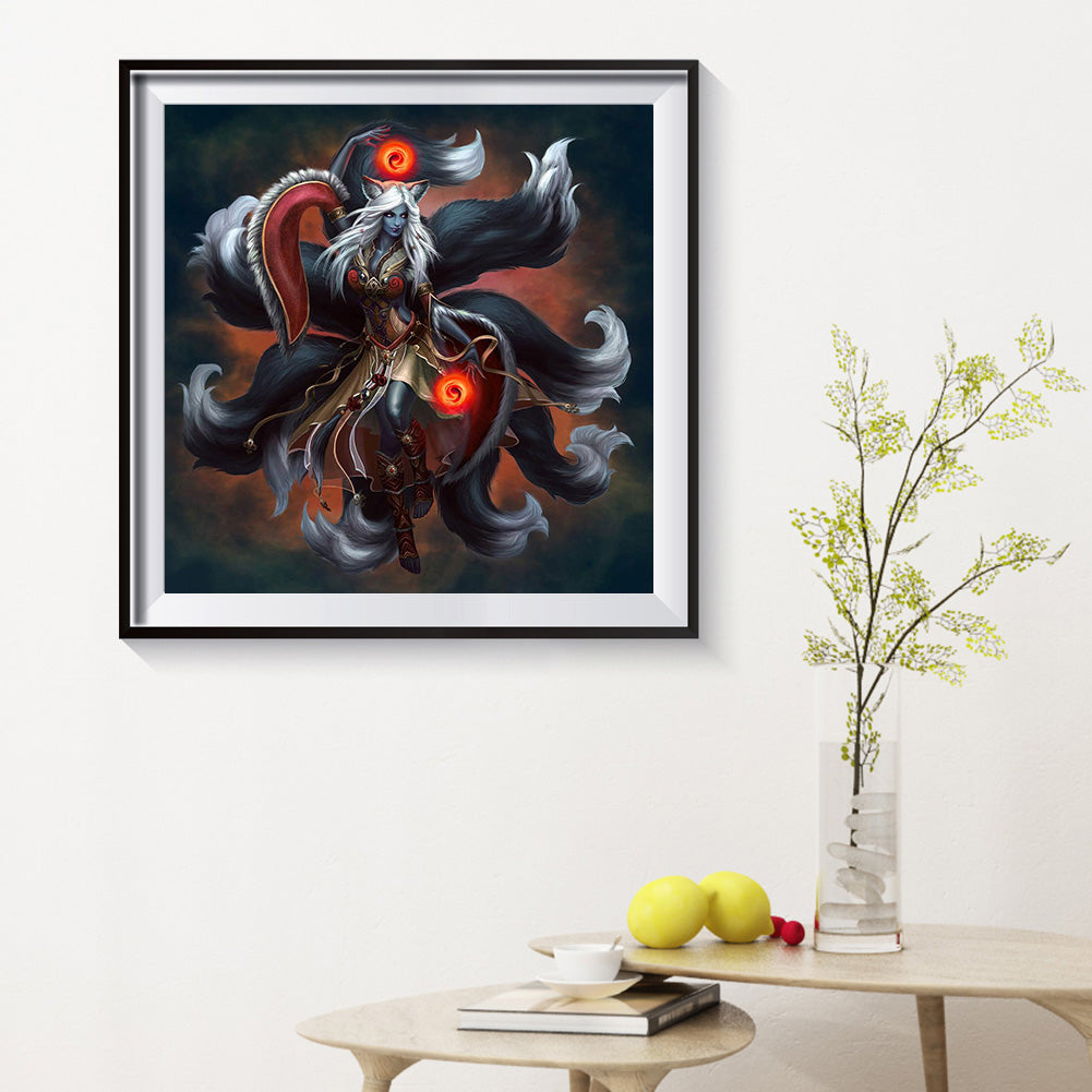 Nine Tailed Fox - Full Round Drill Diamond Painting 30*30CM