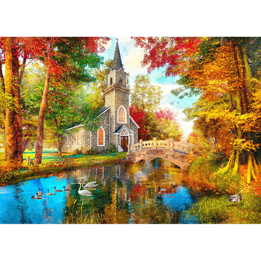 Christmas Church - Full Round Drill Diamond Painting 70*50CM