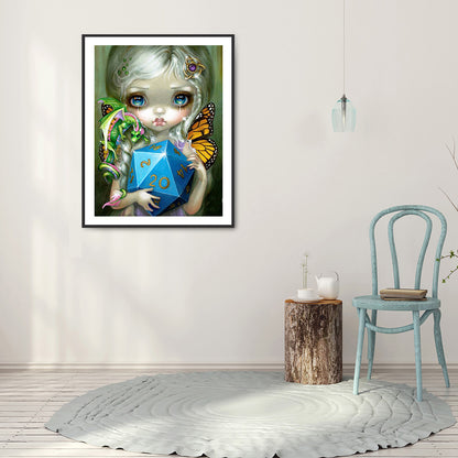 Cartoon Girl - Full Round Drill Diamond Painting 30*40CM