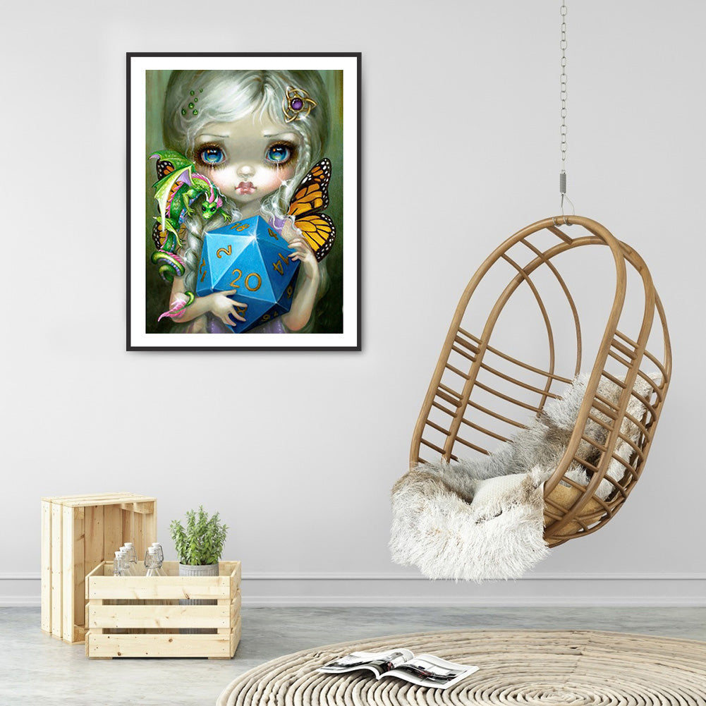 Cartoon Girl - Full Round Drill Diamond Painting 30*40CM