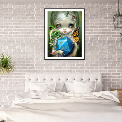 Cartoon Girl - Full Round Drill Diamond Painting 30*40CM