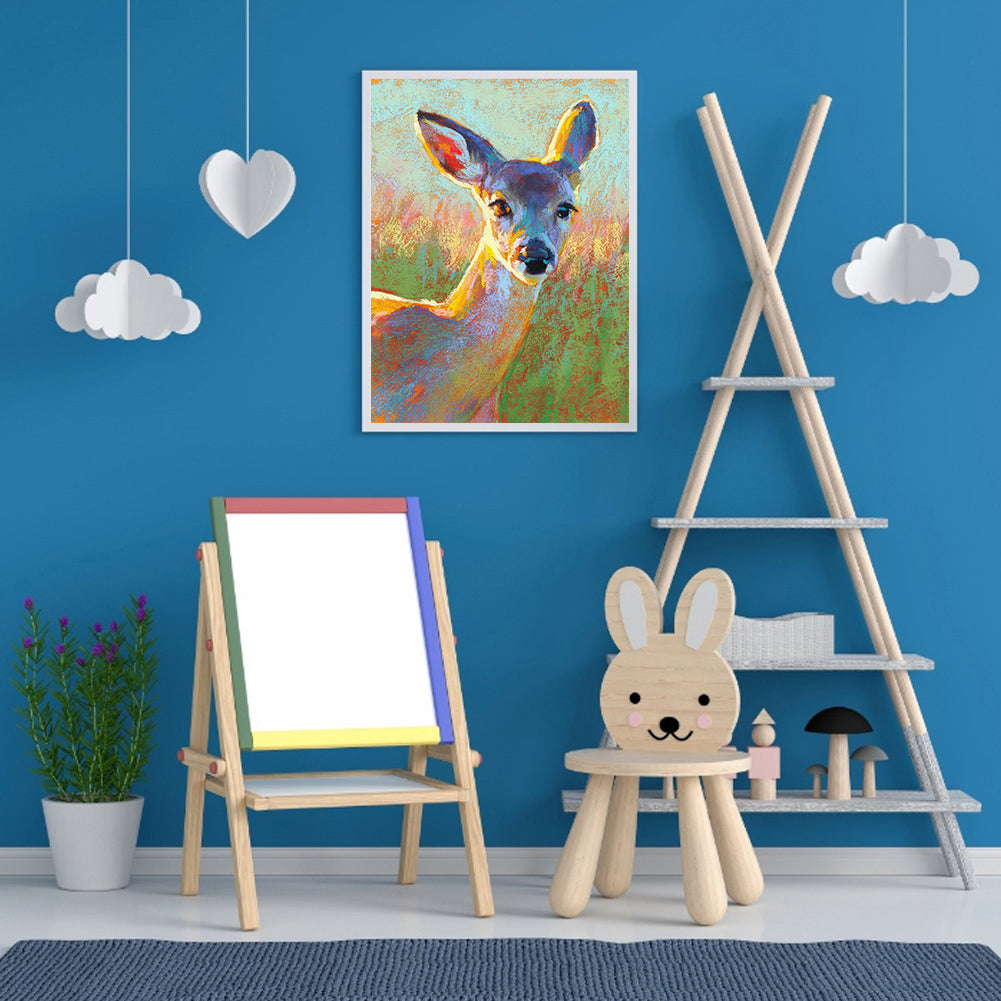 Deer - Full Round Drill Diamond Painting 30*40CM