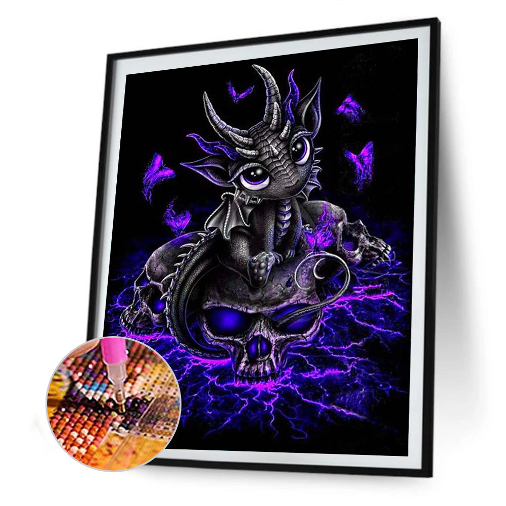 Flame Pterosaur - Full Round Drill Diamond Painting 30*40CM