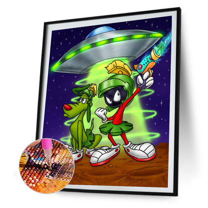 Cartoon Martian - Full Round Drill Diamond Painting 30*40CM