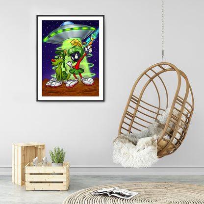 Cartoon Martian - Full Round Drill Diamond Painting 30*40CM