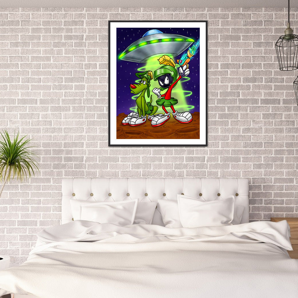 Cartoon Martian - Full Round Drill Diamond Painting 30*40CM