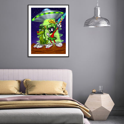 Cartoon Martian - Full Round Drill Diamond Painting 30*40CM