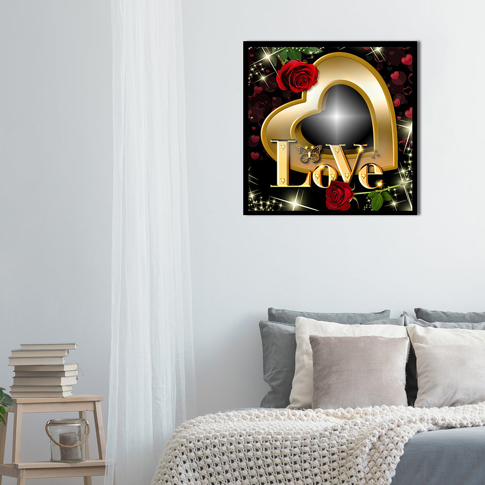 Love Rose - Full Round Drill Diamond Painting 30*30CM