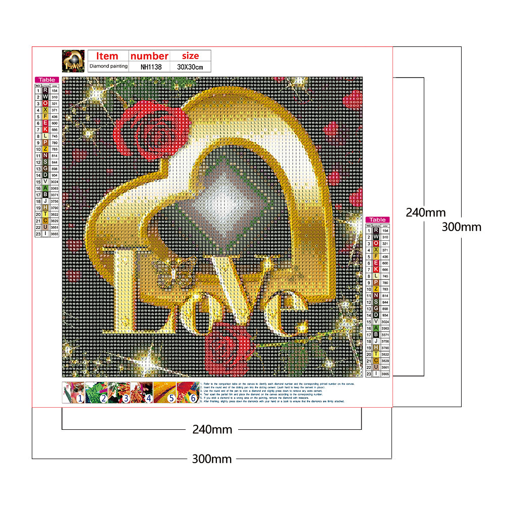 Love Rose - Full Round Drill Diamond Painting 30*30CM