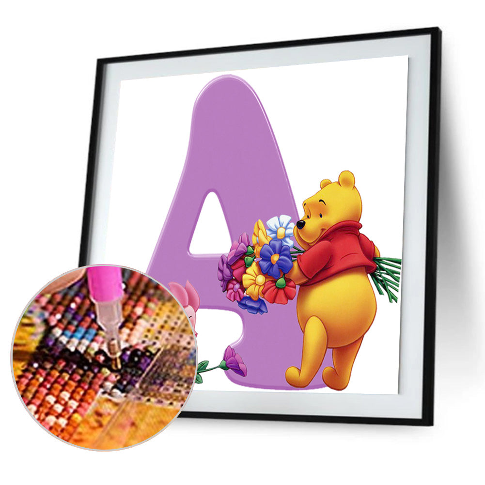Bear Letter - Full Round Drill Diamond Painting 30*30CM