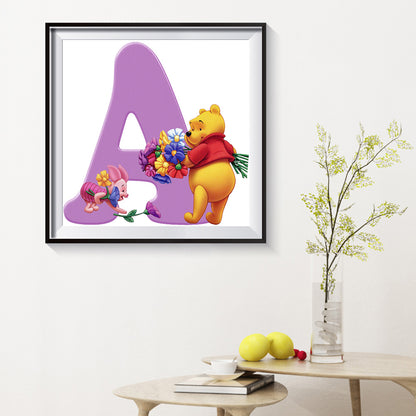 Bear Letter - Full Round Drill Diamond Painting 30*30CM