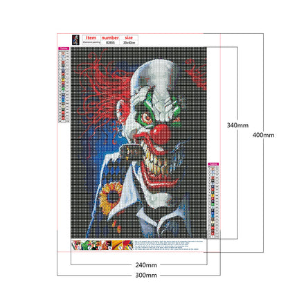 Clown - Full Round Drill Diamond Painting 30*40CM