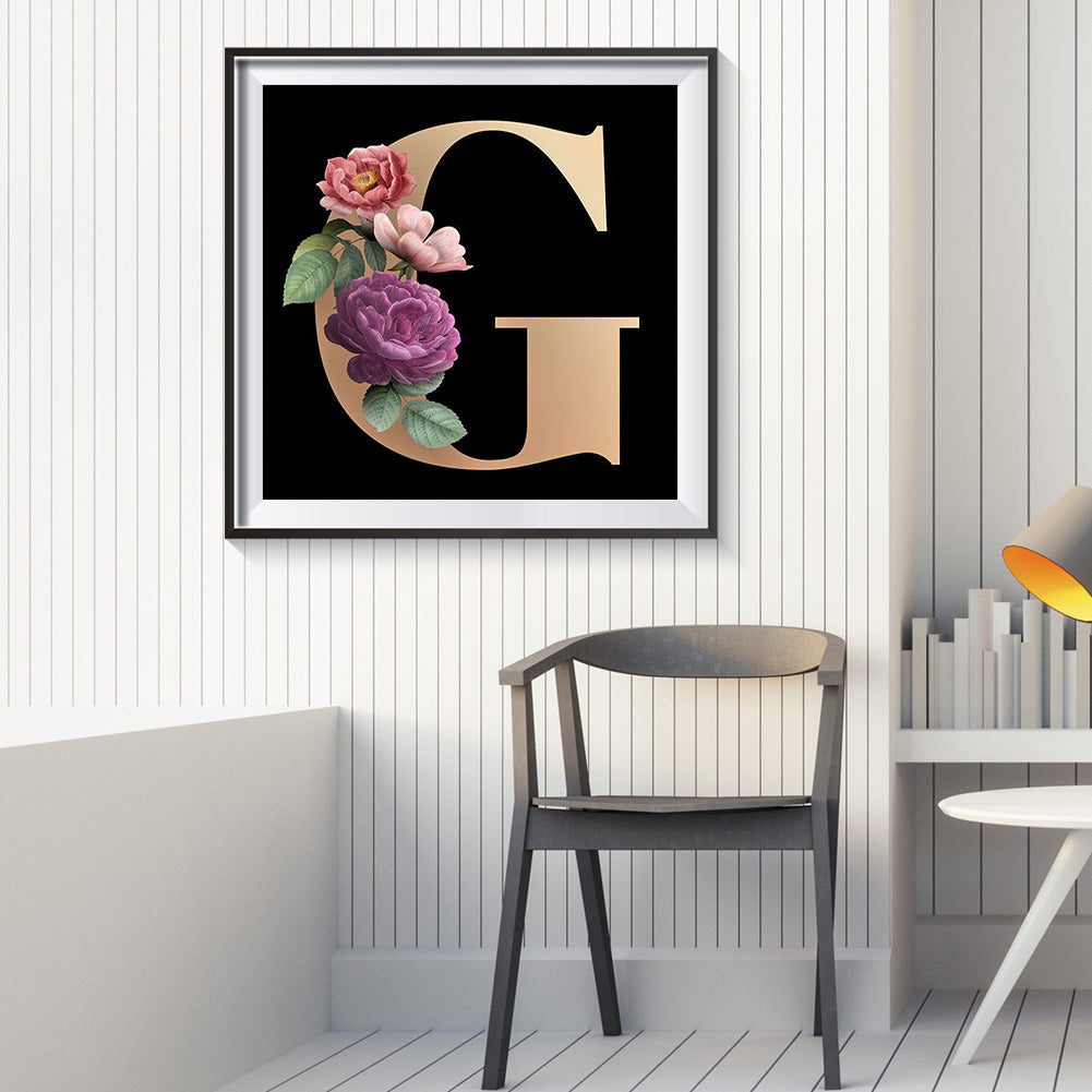 Flower G - Full Round Drill Diamond Painting 30*30CM