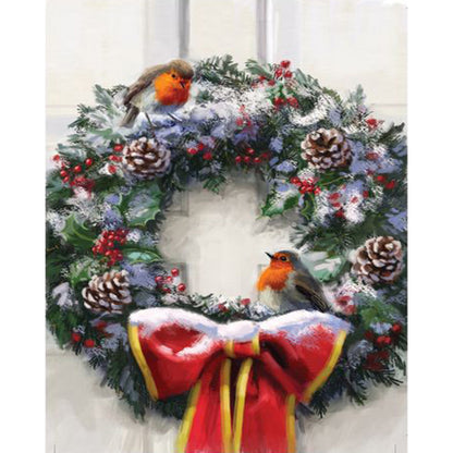 Christmas Wreath - Full Round Drill Diamond Painting 40*50CM