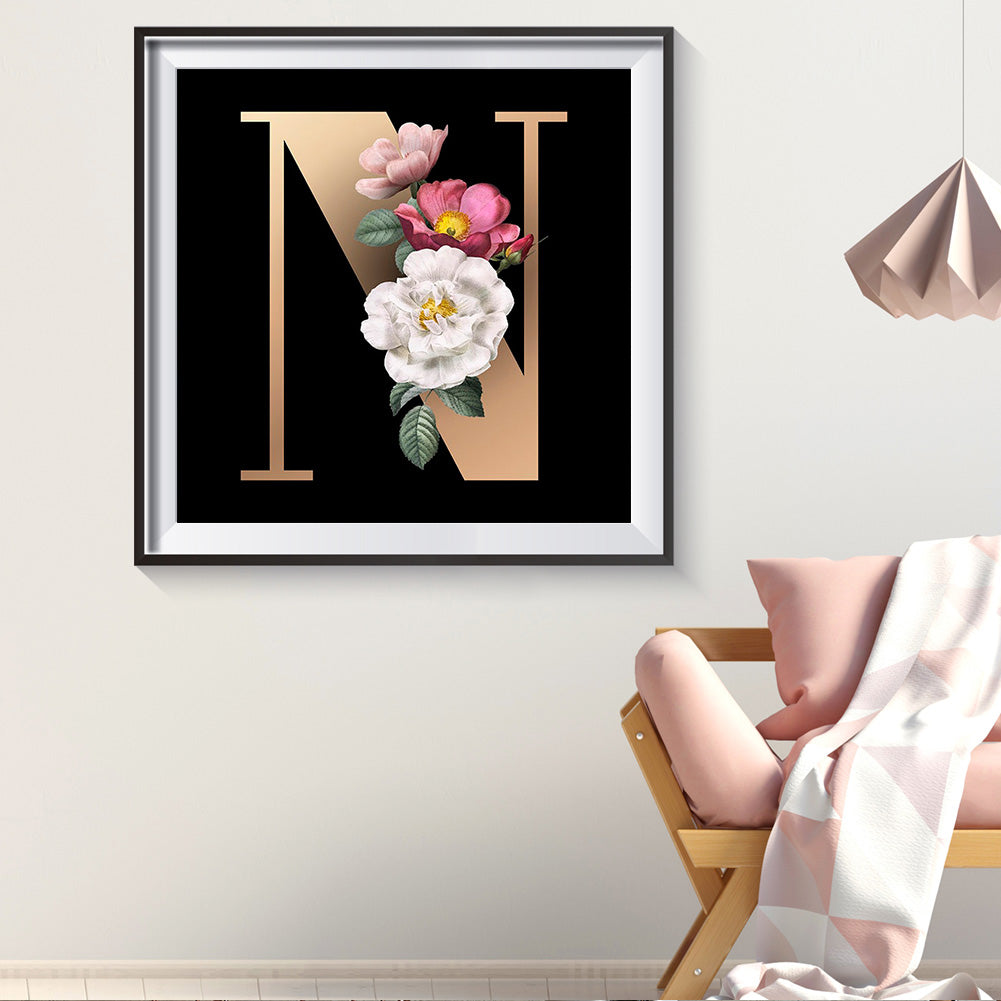 Letter - Full Round Drill Diamond Painting 30*30CM